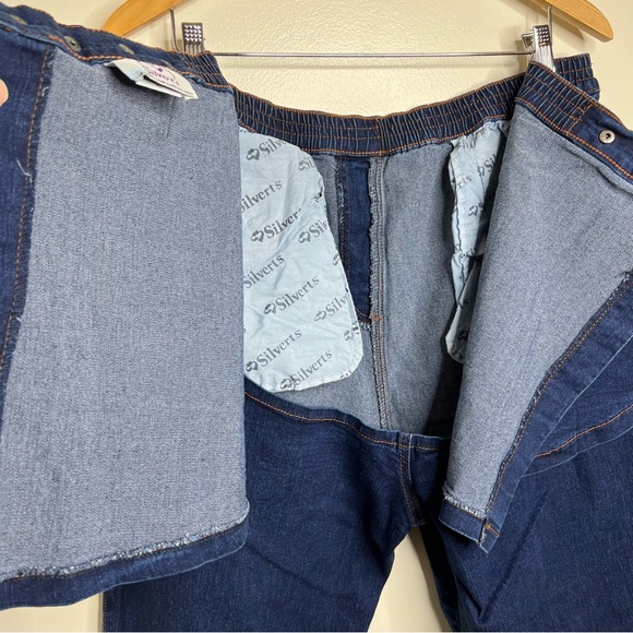Silvert’s Open Back Adaptive Wheelchair Pull On Denim Jeans Pants Women’s Sz XL - Picture 10 of 16